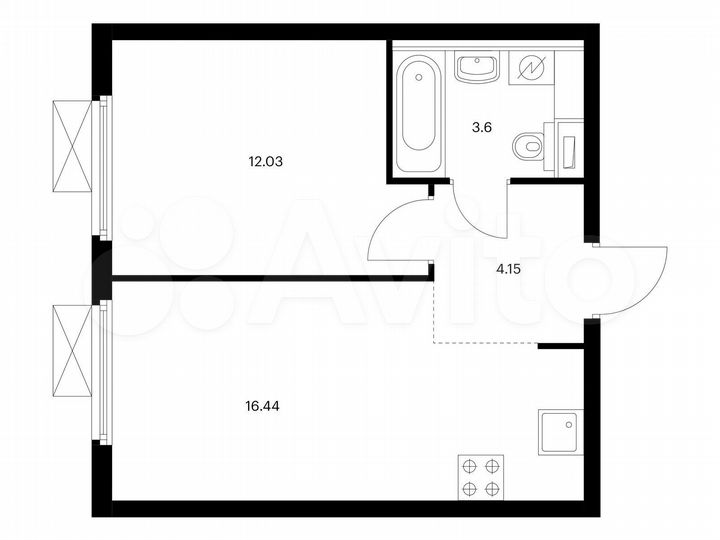 1-к. квартира, 36,2 м², 24/33 эт.