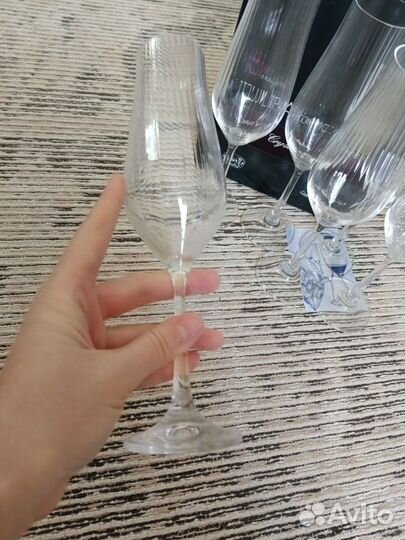 Бокалы для шампанского 170 мл 6 шт Crystalex