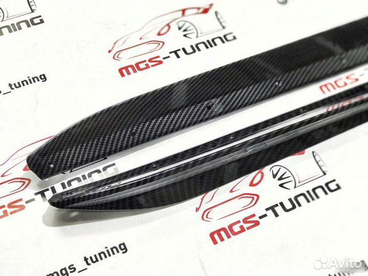 Лезвия порогов BMW 3 G20 M-Performance под карбон