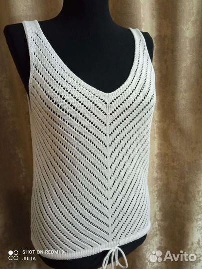 Летний вязаный топ