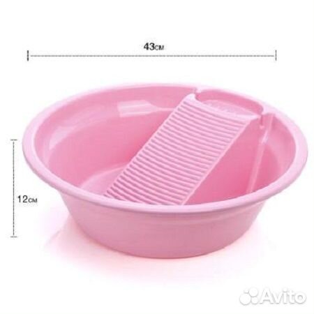 Таз с доской для стирки пластиковый 6 литров