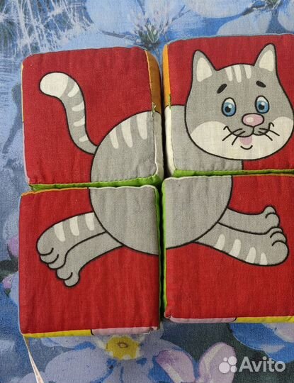 Два набора кубиков мягких