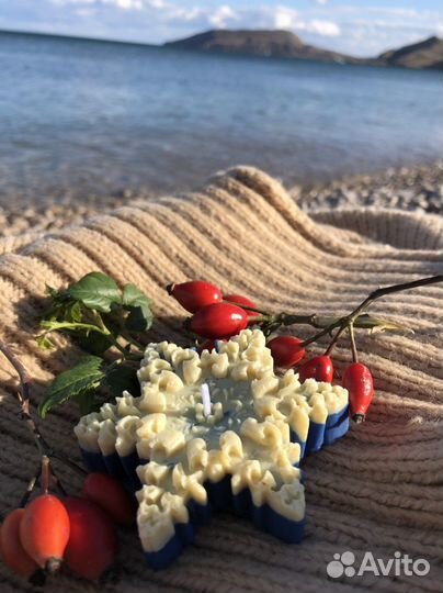 Свечи и мыло снежинка