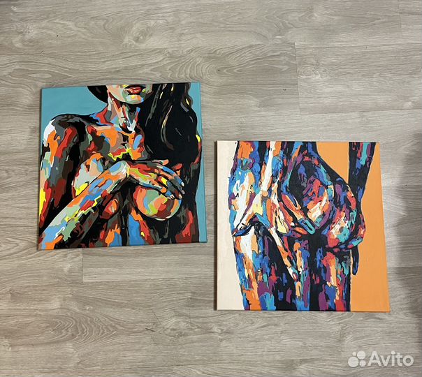 Картина по номерам раскрашенная