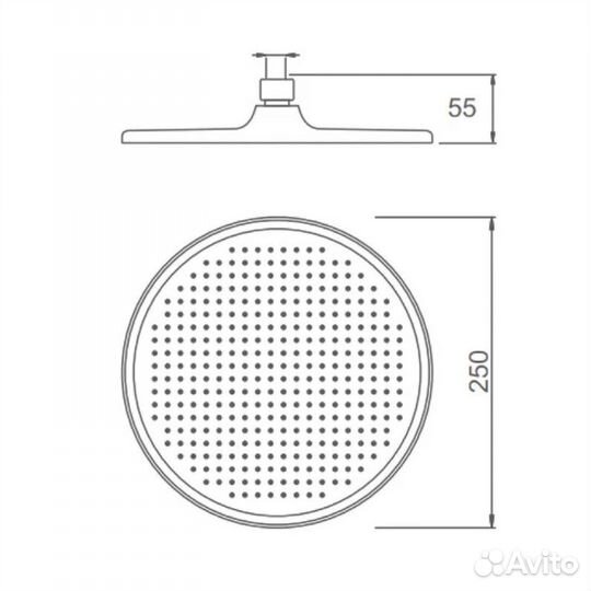Верхний душ Splenka S451.50.06, черный