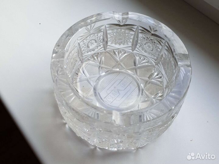 Пепельница из хрусталя Богема Чехословакия