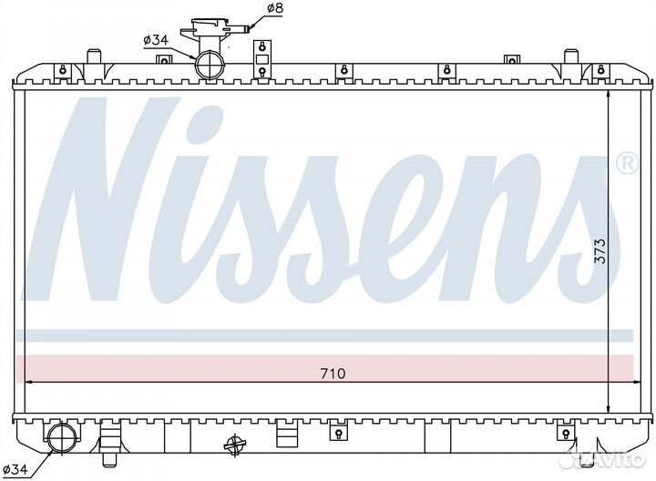 Радиатор охлаждения двс fiat sedici (2006) 1.6 VVT