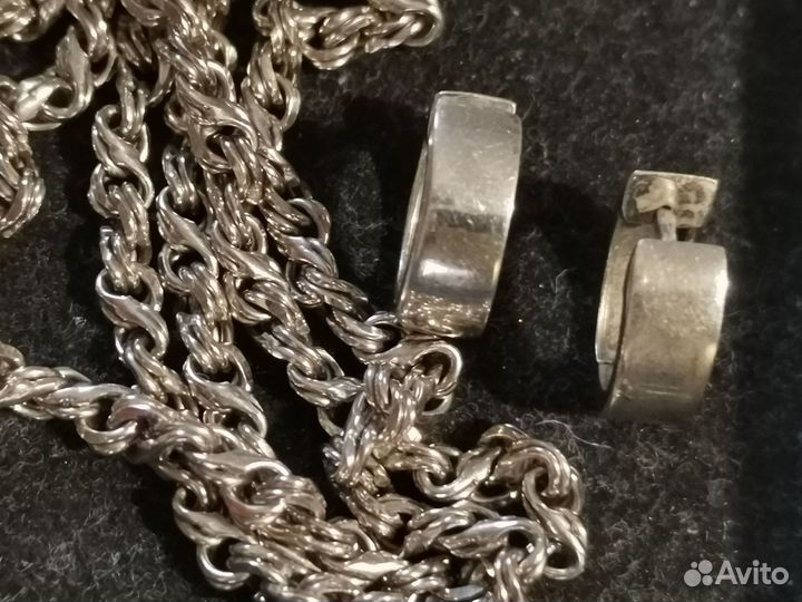 Серьги из серебро колечки