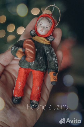 Ватная ёлочная игрушка