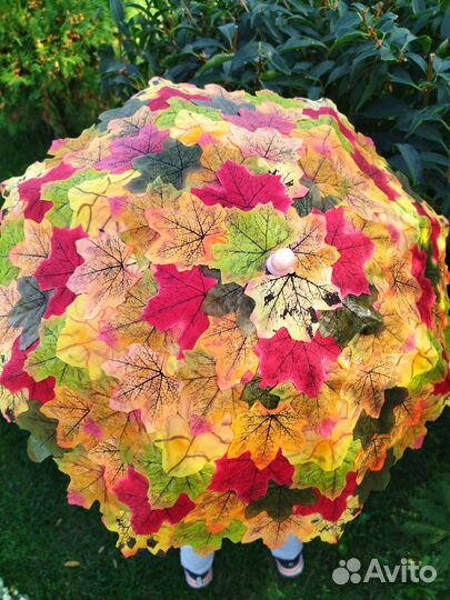 Зонт осенний шляпкой, без трости