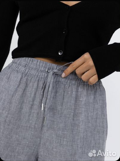 Льняные брюки hm