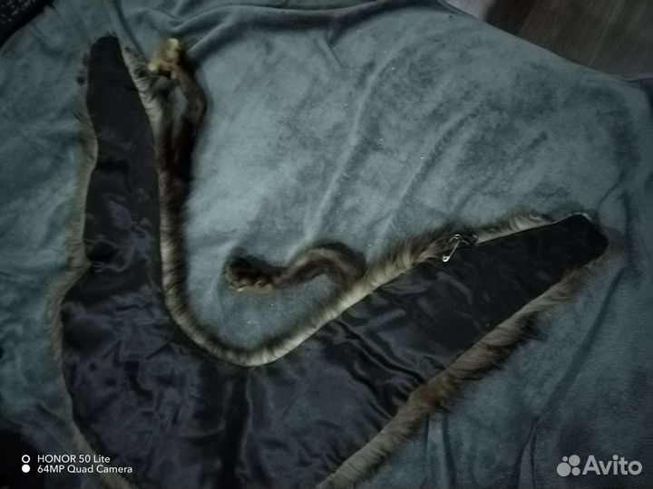 Меховой воротник чернобурка