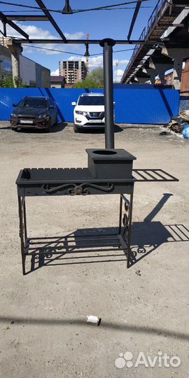 Мангал с крышей и без