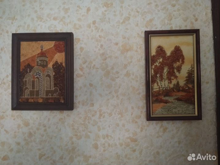Картины с янтарем