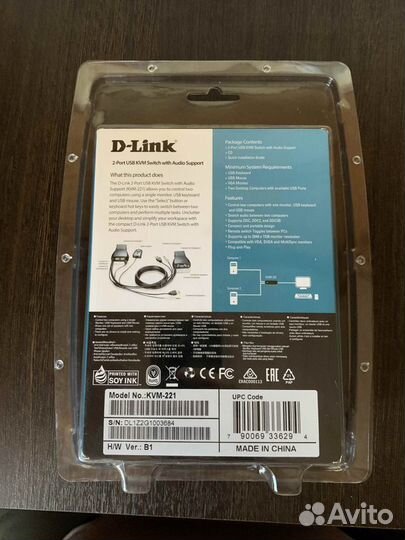 Переключатель D-Link KVM-221