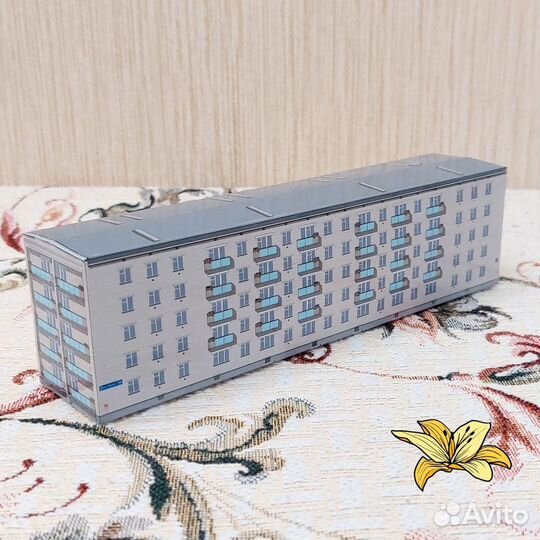 Макет кирпичного дома серии 1-447С-34 (Хрущёвка)