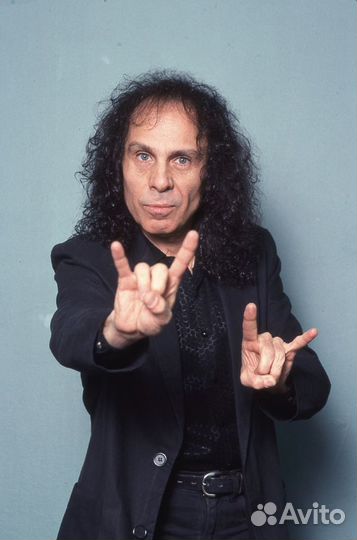Ronnie James Dio автограф на металле в рамке