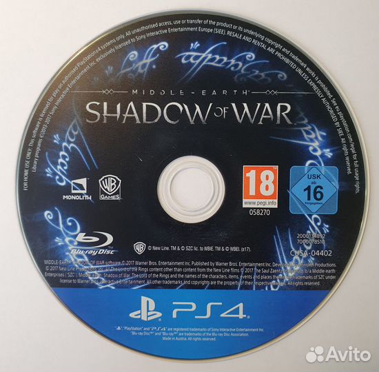 PS4. Средиземье Тени Войны. Субтит. на Рус. яз