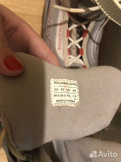 Ролики rollerblade spark w silver red 38