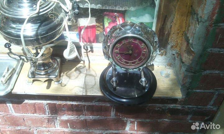 Часы каминные хрустальные