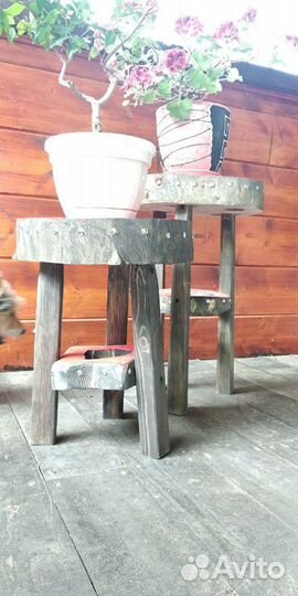 Дачная подставка под цветы. Ручная работа