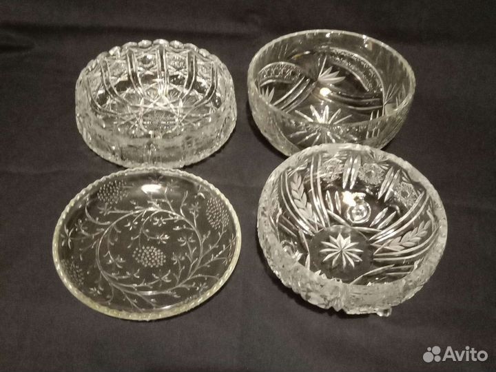 Ваза хрусталь, стекло СССР, Германия