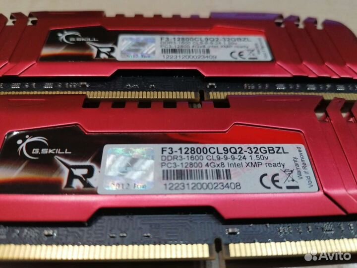 G.Skill Ripjaws 8GB(2x4GB) DDR3 PC3-12800 1600 MHz