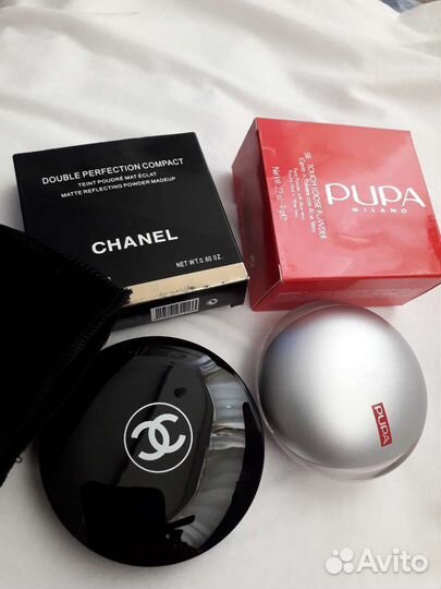 Пудра pupa и тени шанель коллекционные