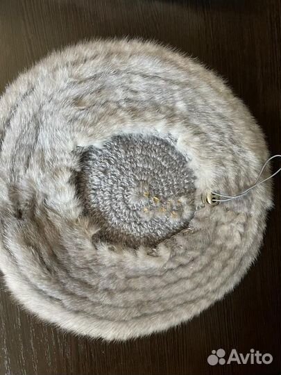 Берет женский норковый мягкий