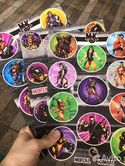 Наклейки мк3/Мортал Комбат 3 Фишки