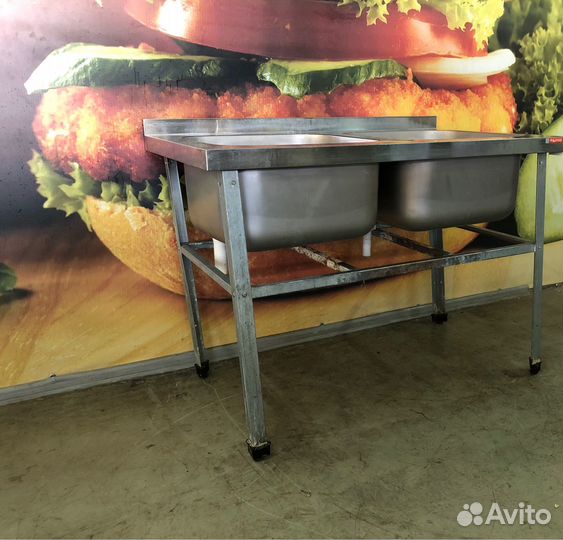 Ванна моечная 2-х секционная HiCold 120*70 см