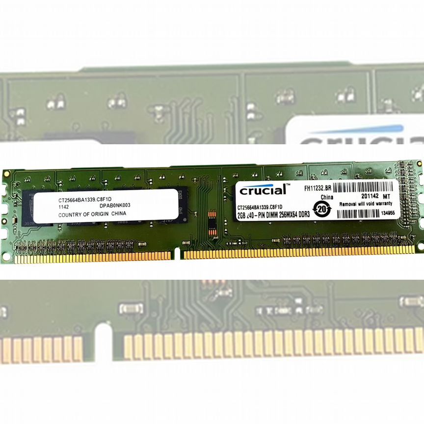 [CT25664BA1339.C8F1D] Оперативная Память Crucial 2gb Ct25664ba1339.C8f1d