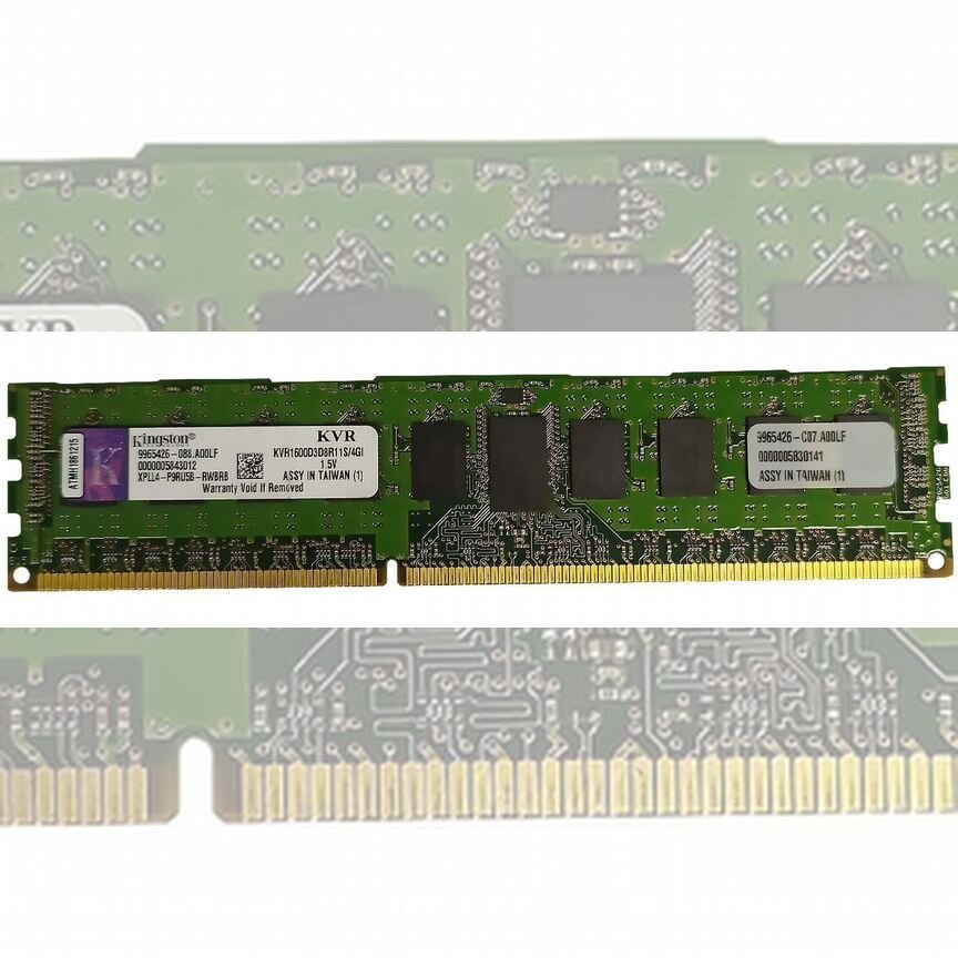 [KVR1600D3D8R11S/4GI] Оперативная Память Kingston Kvr1600d3d8r11s/4gi