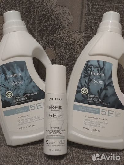 Экосредства для стирки и уборки Мирра. Mirra home