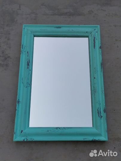 Зеркало мятное состаренное, прованс, шебби шик