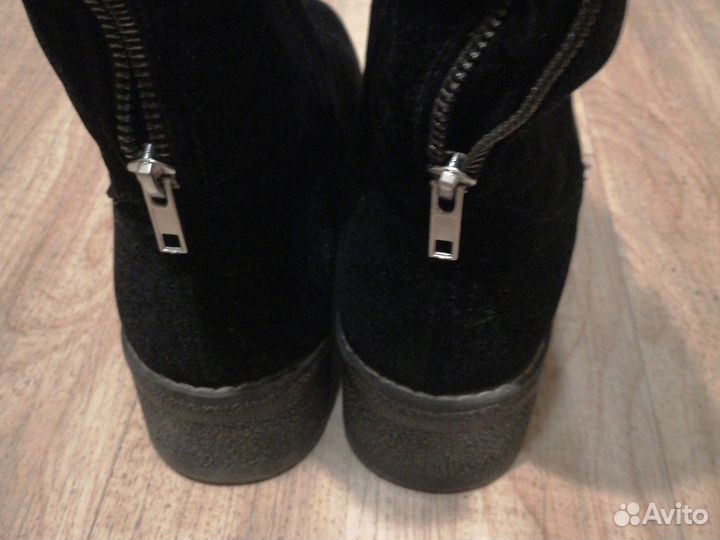 Зимние женские сапоги 38 натуральная замша