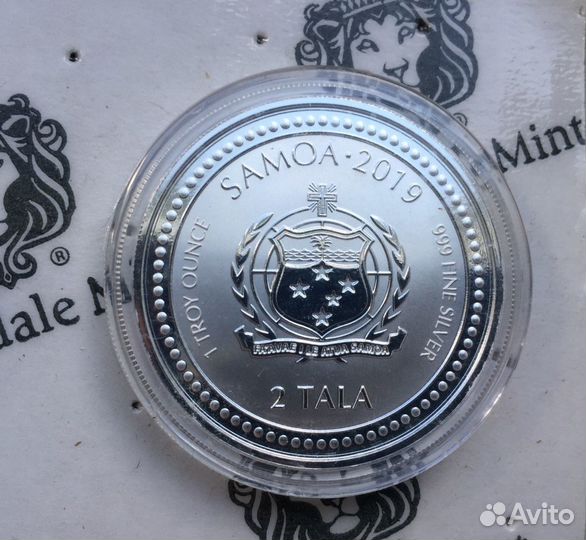 Монеты Самоа Морской конёк Серебро 999