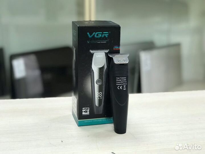 Триммер VGR V059, черный, серый металлик