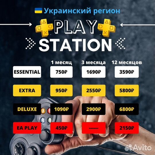 Подписка PlayStation Plus / EA Play Украина