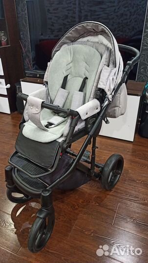 Коляска adamex Chantal 3 в 1 серая