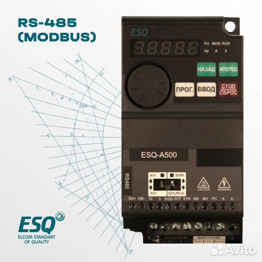 Частотный преобразователь ESQ-A500 3.7 кВт 380В