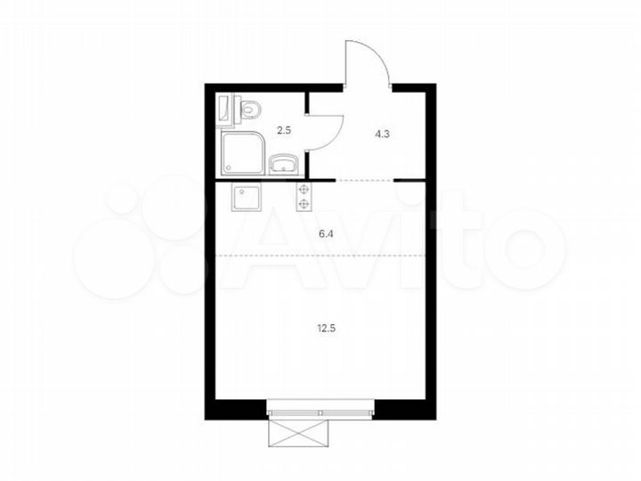 Квартира-студия, 25,7 м², 24/33 эт.
