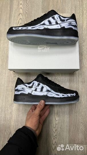 Кроссовки Nike Air Force 1 Skeleton Black (36-45)