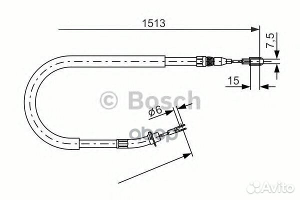 Тормозной трос 1987477852 Bosch
