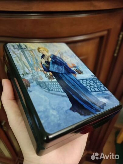 Новая шкатулка ручной работы дерево живопись