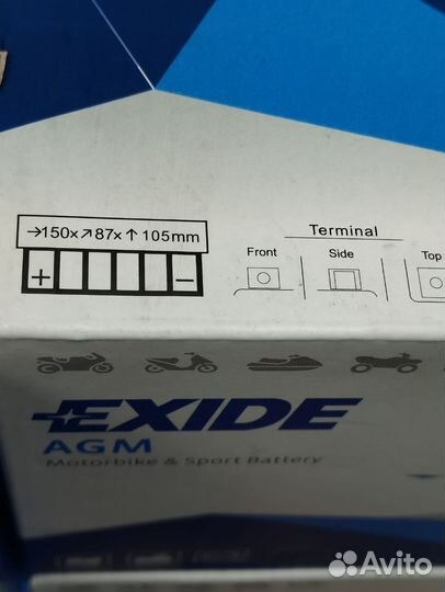 Аккумулятор ETX9-BS exide