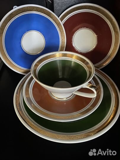 Фарфоровые тарелки ГДР, Ильменау 1930-1950г