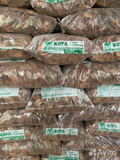 Мульча. Кора лиственницы от производителя, 60л/меш