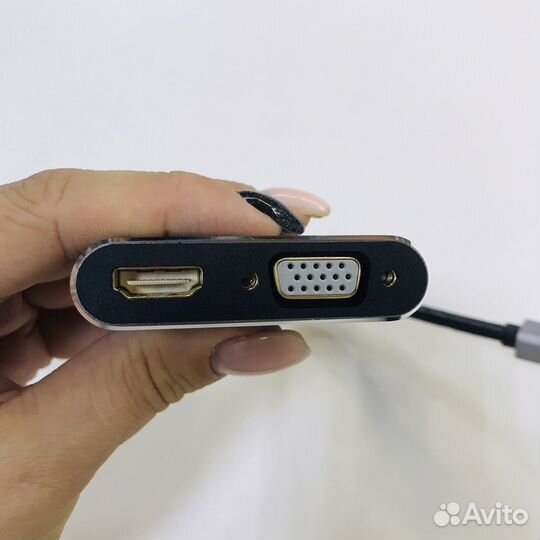 Переходник Mini DisplayPort - hdmi +VGA 4K30Hz