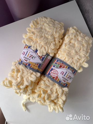 Пряжа Alize Puffy fine, плюшевая пряжа